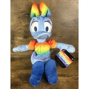 Brand New Rainbow DISNEY Collection Daisy Duck Pride Plush 9" NWT Fast Shipping